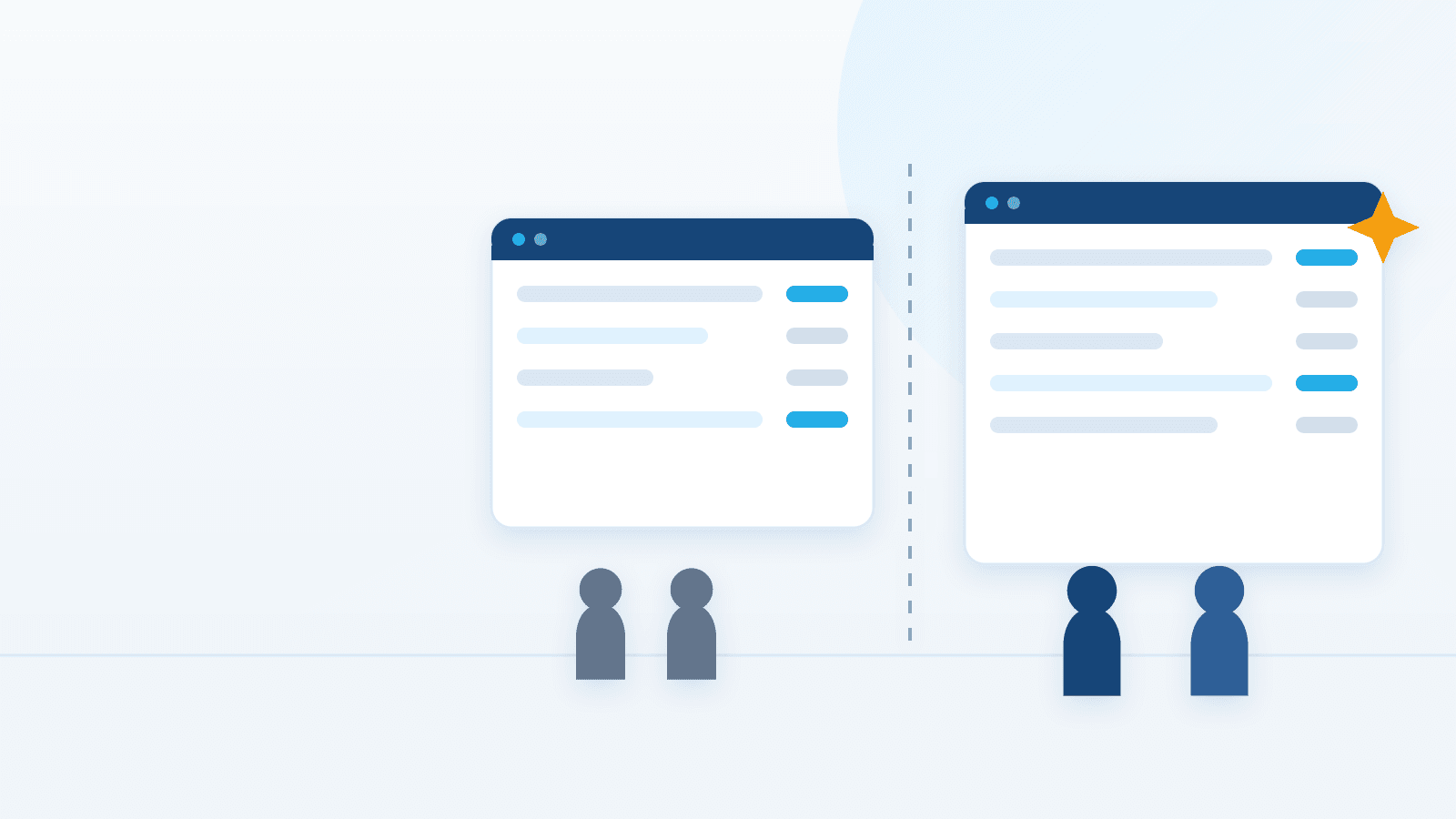 Illustration of choosing between a shared SaaS LMS and an organisation's own branded LMS