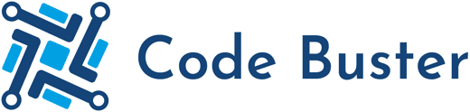 Code Buster logo: the company name beside its square mark